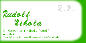 rudolf mihola business card